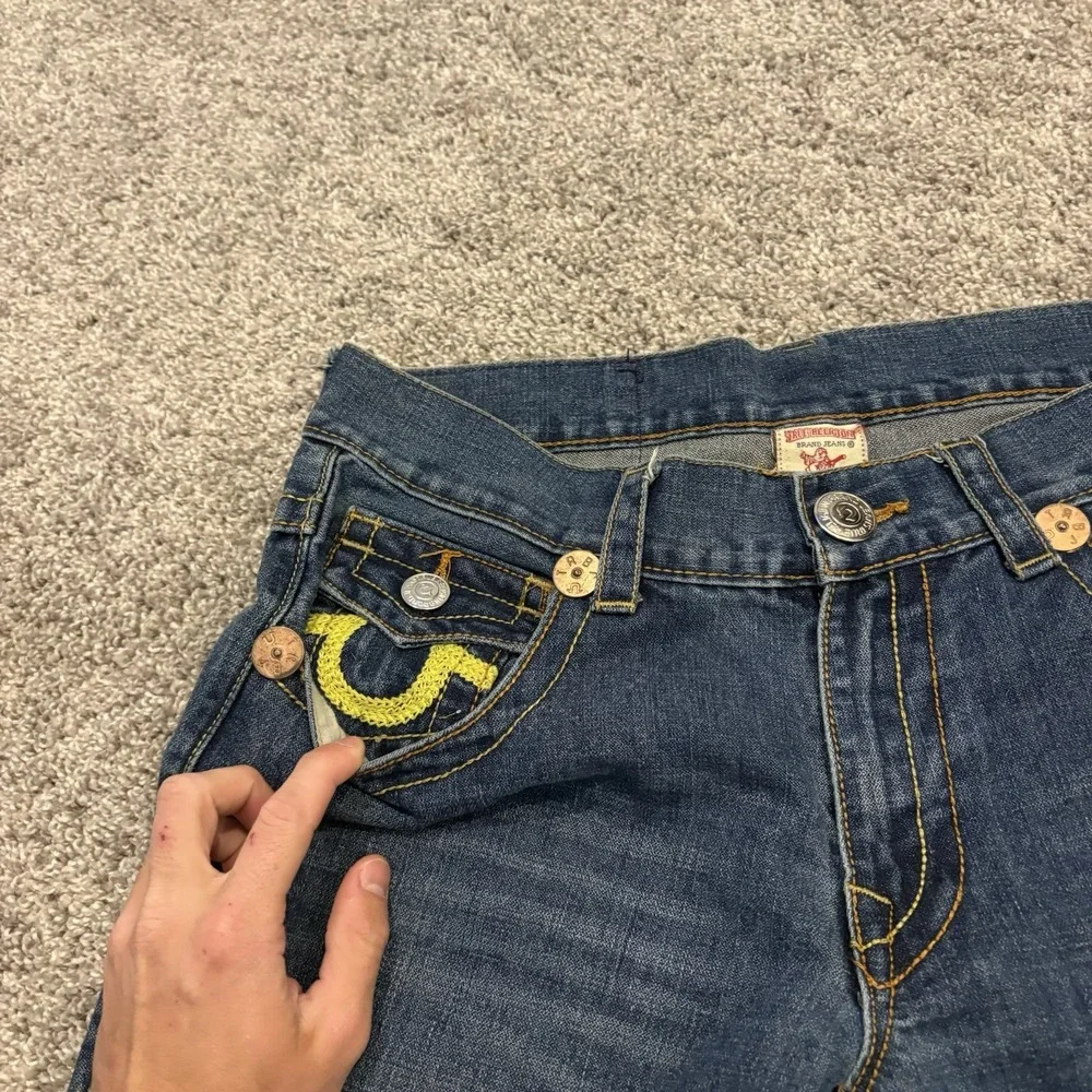 Y2K True Religion Billy Super T Jeans 32x33 FIT 34x33 5 Pocket USA Unique Biker